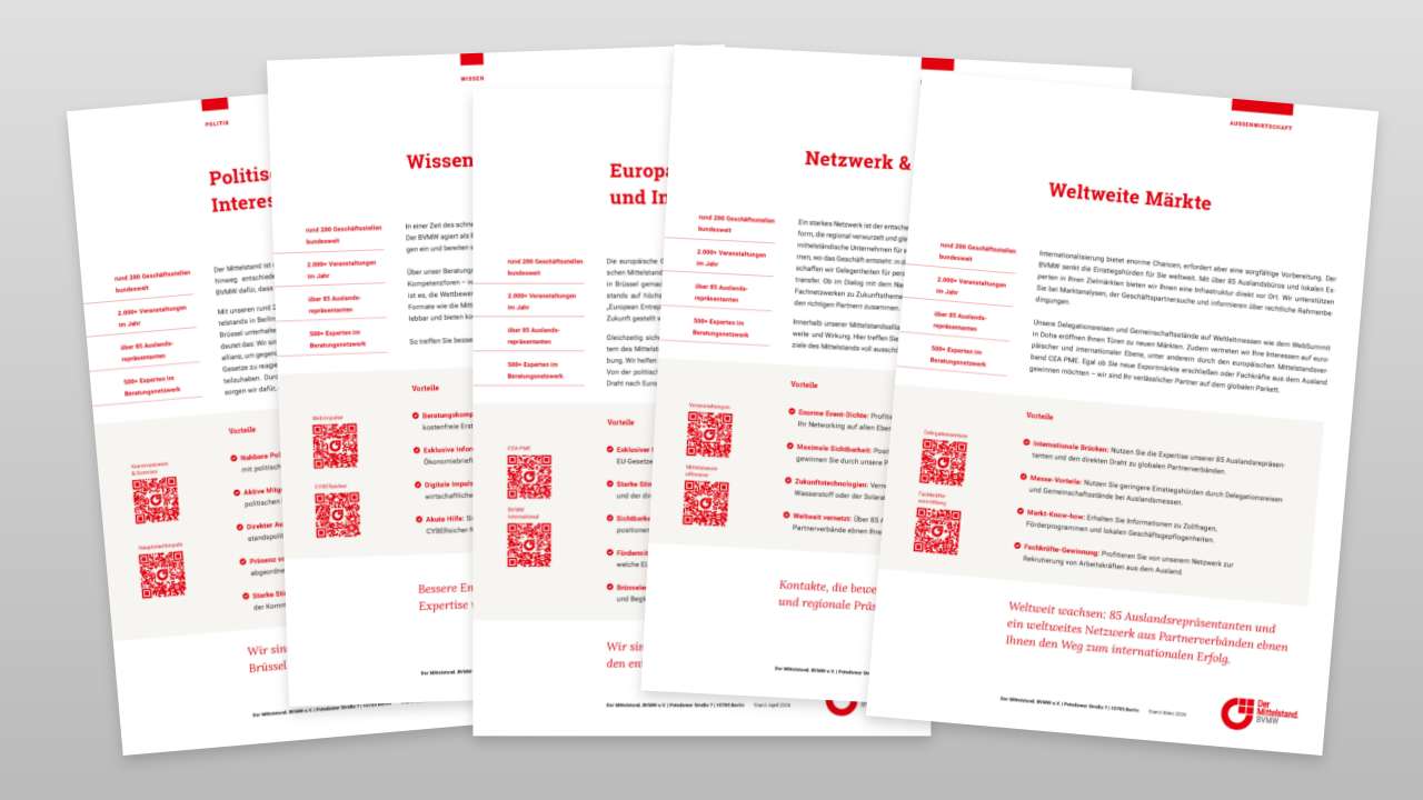 One-Pager: Neue Materialien auf dem Weg zu Ihnen