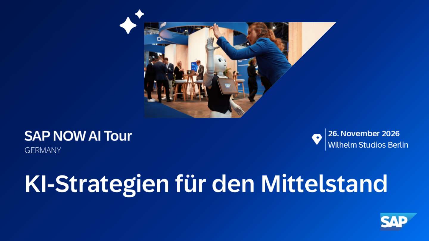 SAP: KI im Mittelstand: 10 kostenfreie Plätze für BVMW-Mitglieder